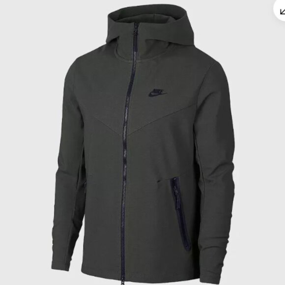 Nike Sportswear Tech Pack Fleece Jacket Olive Green - Picture 2 of 8